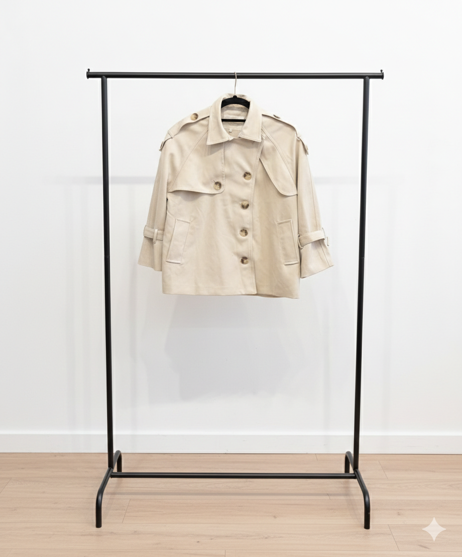 Trenchcoat/kurz/beknöpft