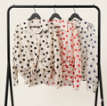 Punktebluse langarm
