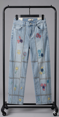 Jeans/karo/blumen