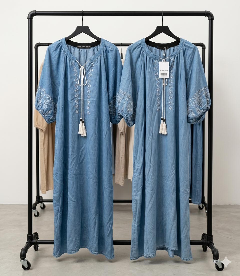 Kleid/Jeans Puffarm