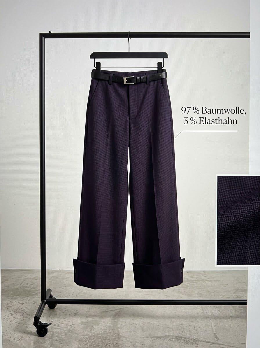 Weitgeschnittene Baumwollhose