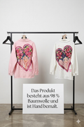 Handbemalte Herz Jeansjacke