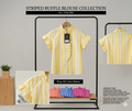 Stripped ruffle Bluse