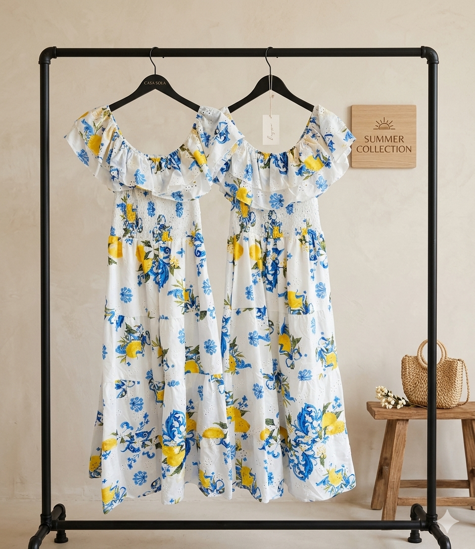 Zitronenkleid rüschen