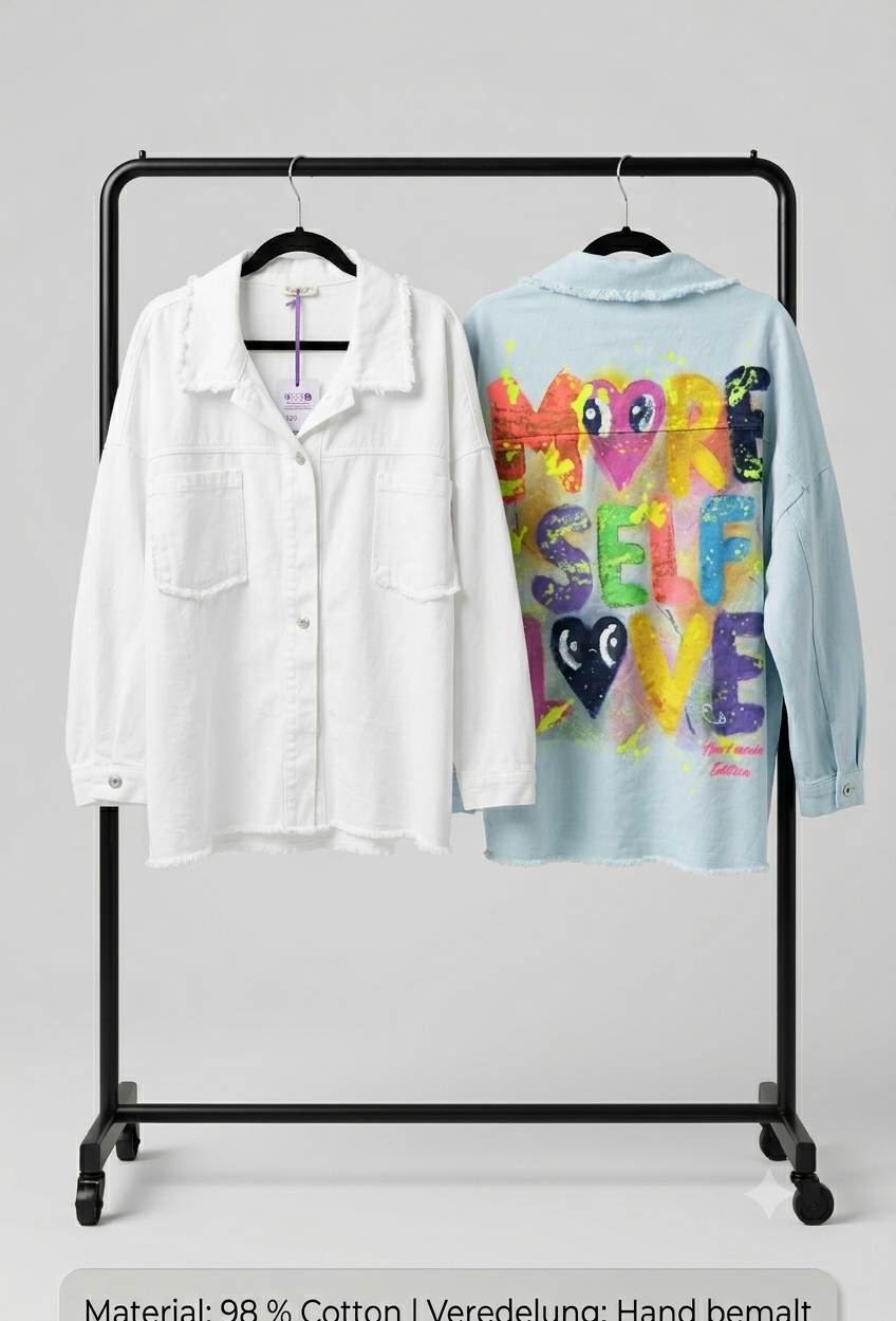 Handbemalte SelfLove Jeansjacke