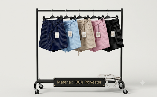 Shorts mit vertikalen Streifen