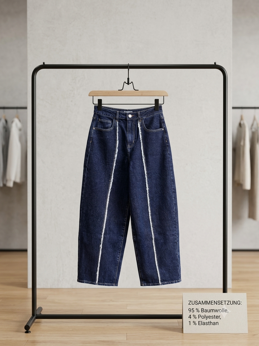 Streifenvornejeans