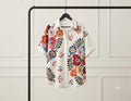 Bluse Blumen Blatt Muster