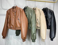Lederjacke/Bund