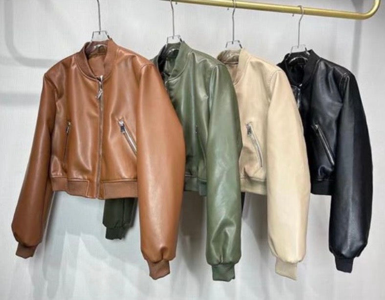 Lederjacke/Bund