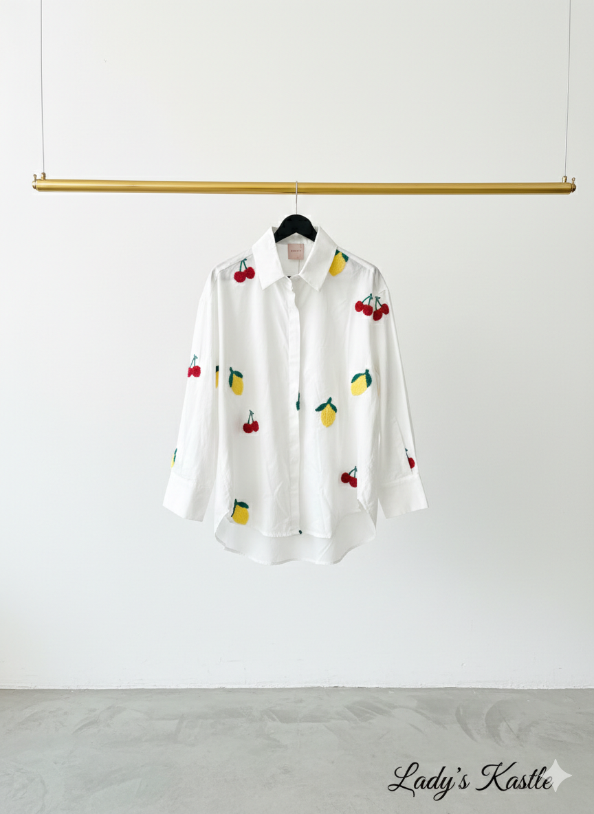 Bluse/cherry/citron