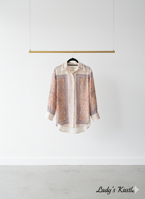 Bluse Ornamente in Mehrfarbig