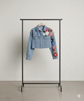 Jeansjacke/3D/Blumen