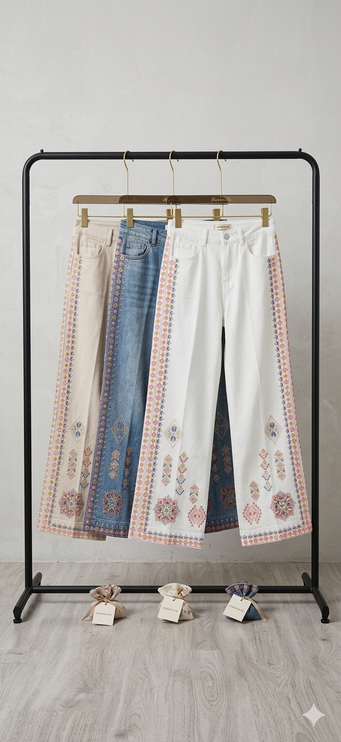 Jeans/bestickt/ornamente