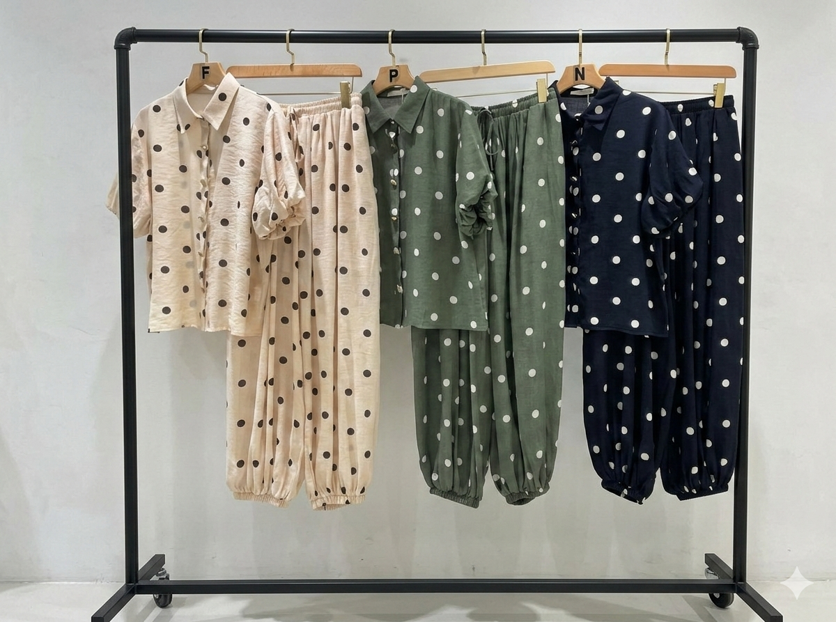 Punktebluse/Puffarm/kurz