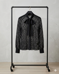 Bluse/Netz/Schleife