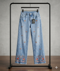 Jeans/Blumenornamente