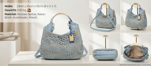 Tasche Blumen häckel
