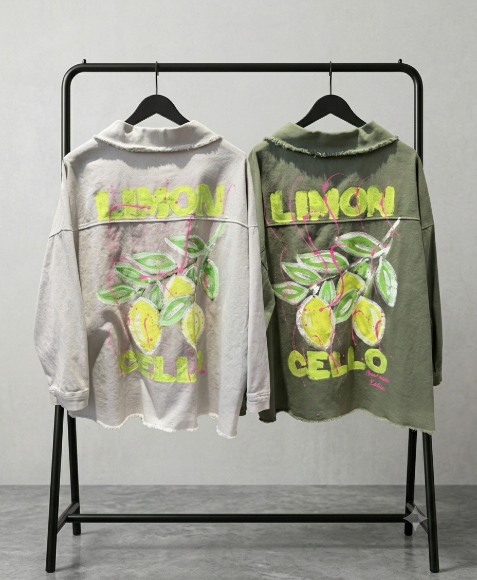 Handbemalte Limoncello Jacke