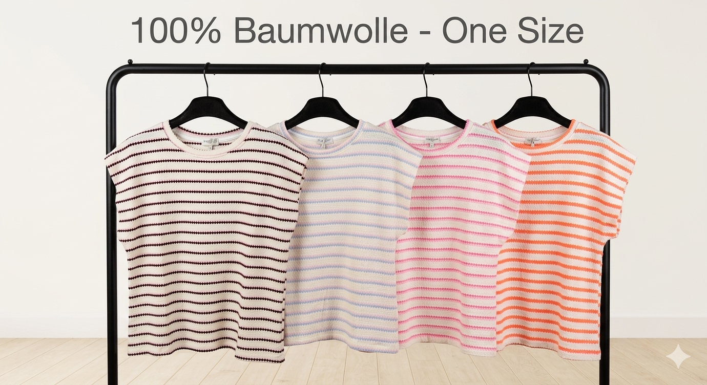 Schmalgestreiftes Kurarmshirt